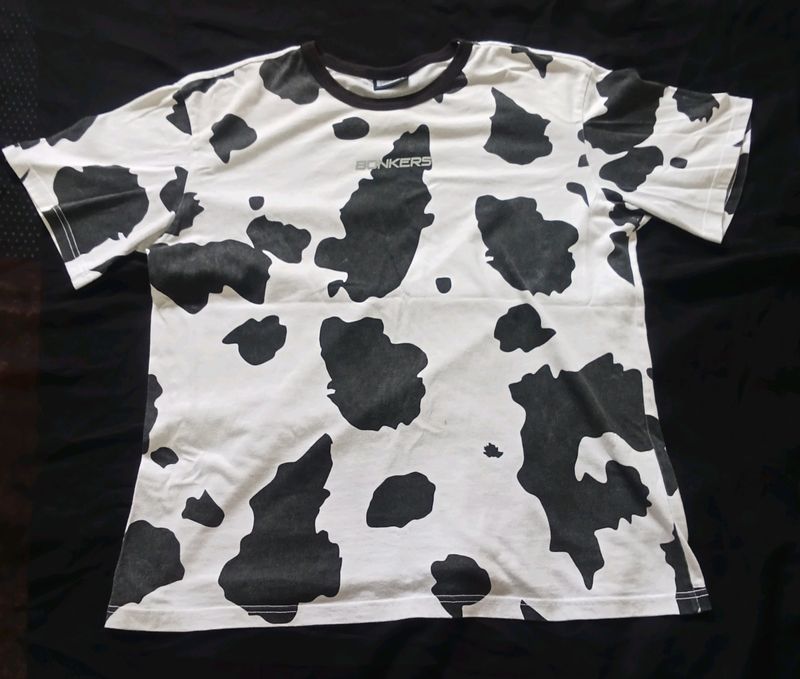 Bonkers Cow Print Oversized Tshirt