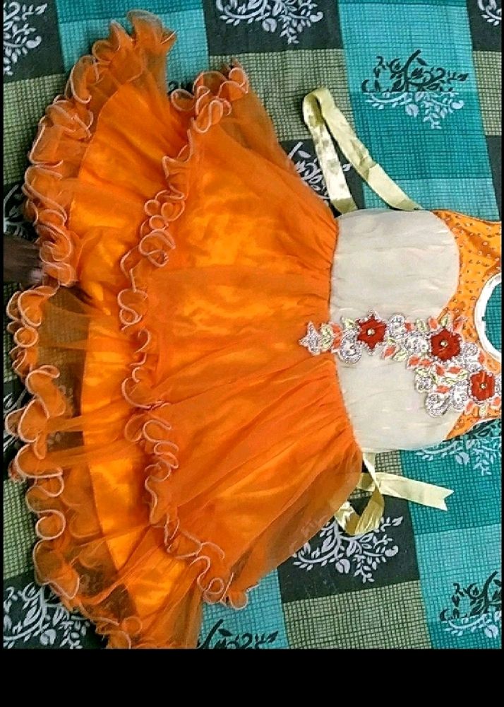 Orange Cutee Frock