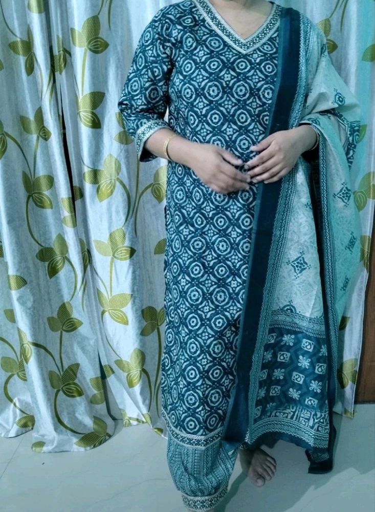 Viscose Rayon Kurta Pant And Dupatta For Women 😍❤