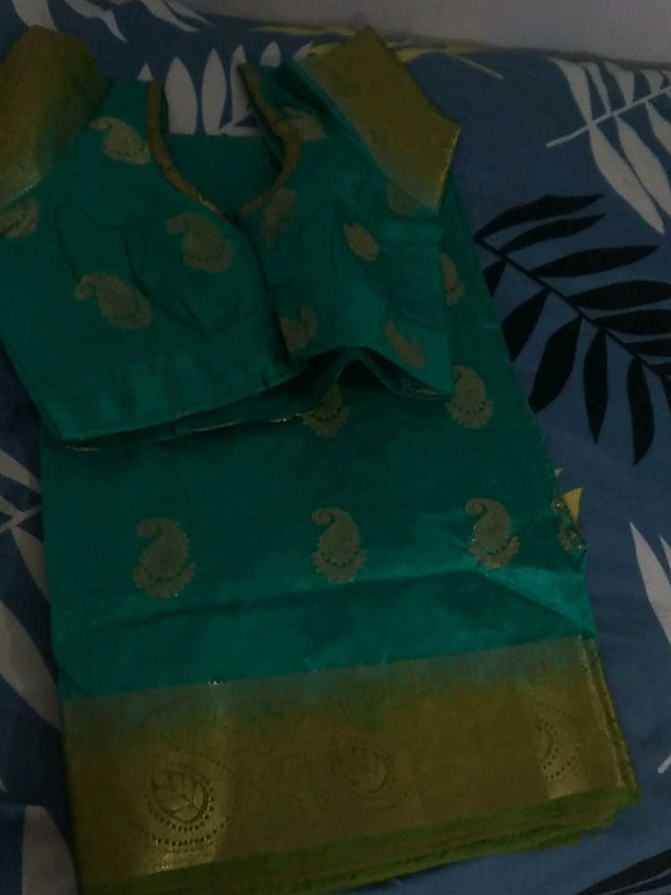 Pure Mango Raw Silk Saree