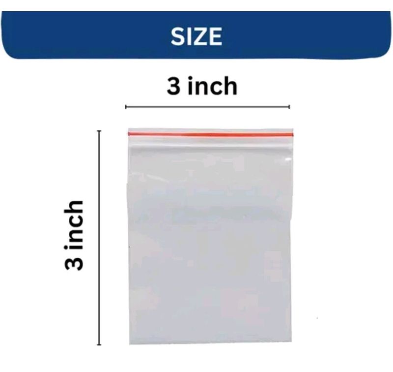 zip lock transparent pouch