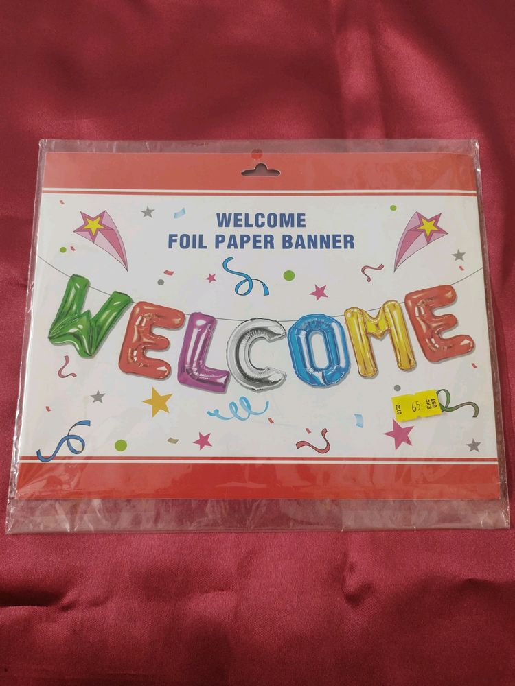 Paper Welcome Banner