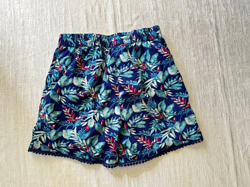 Ocean Blue Hawaiian Themed Shorts