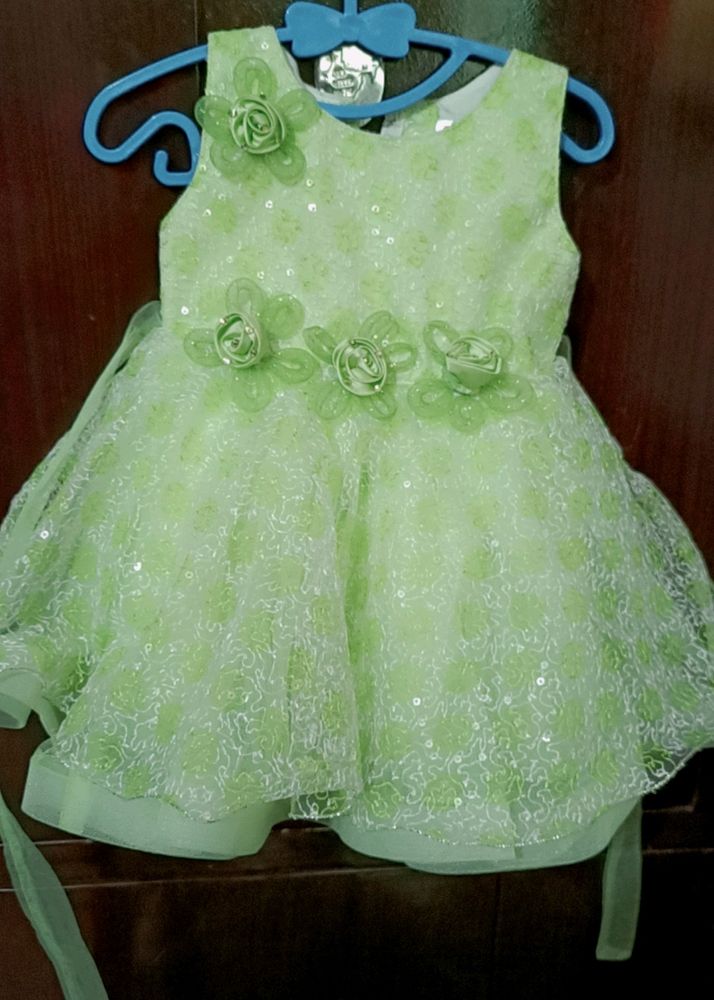 Triple Flared Princess Frock For Baby Girl