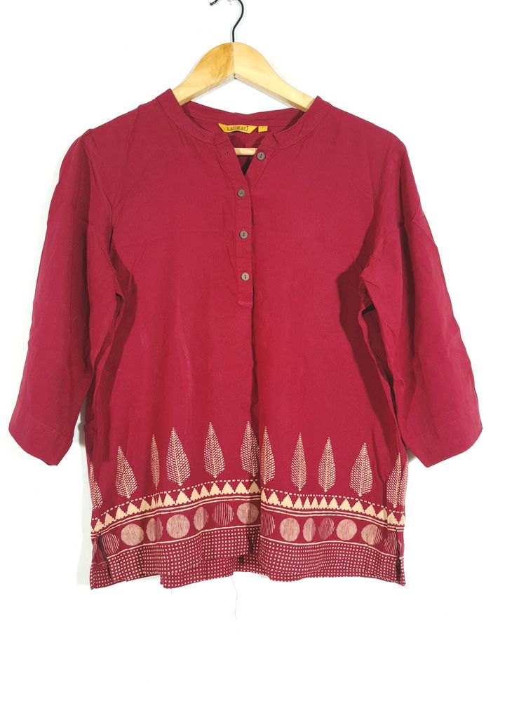 Maroon Printed Tunic(Women's)