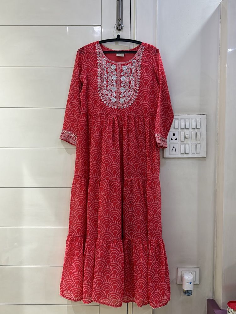 Zola Bandhani Print Anarkali Kurta