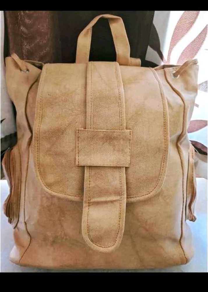 Beige Backpack 🎒