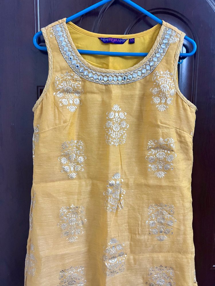 Beautiful haldi color party kurta for sale!!