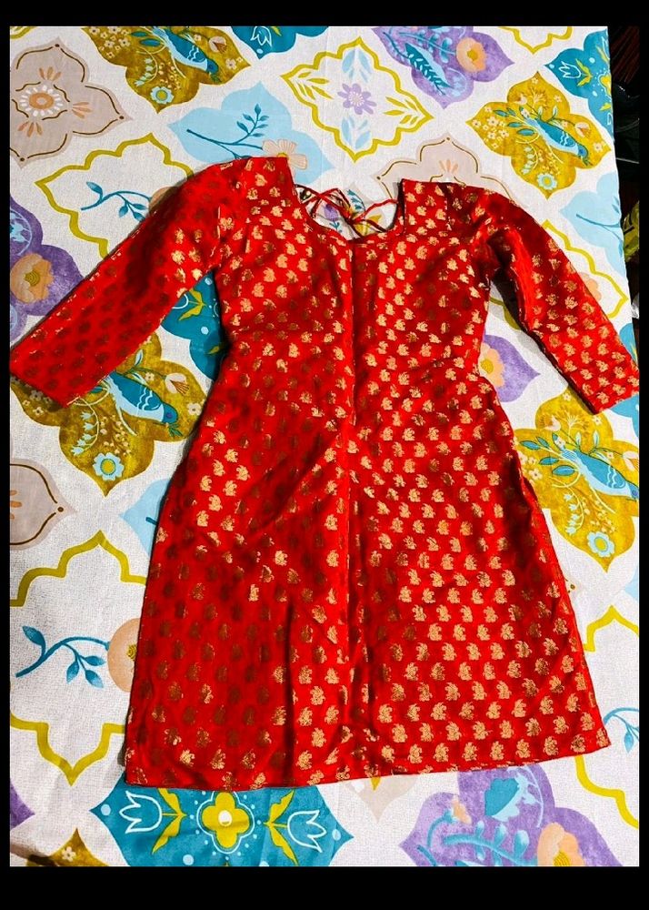 Beautiful Red Short Kurti