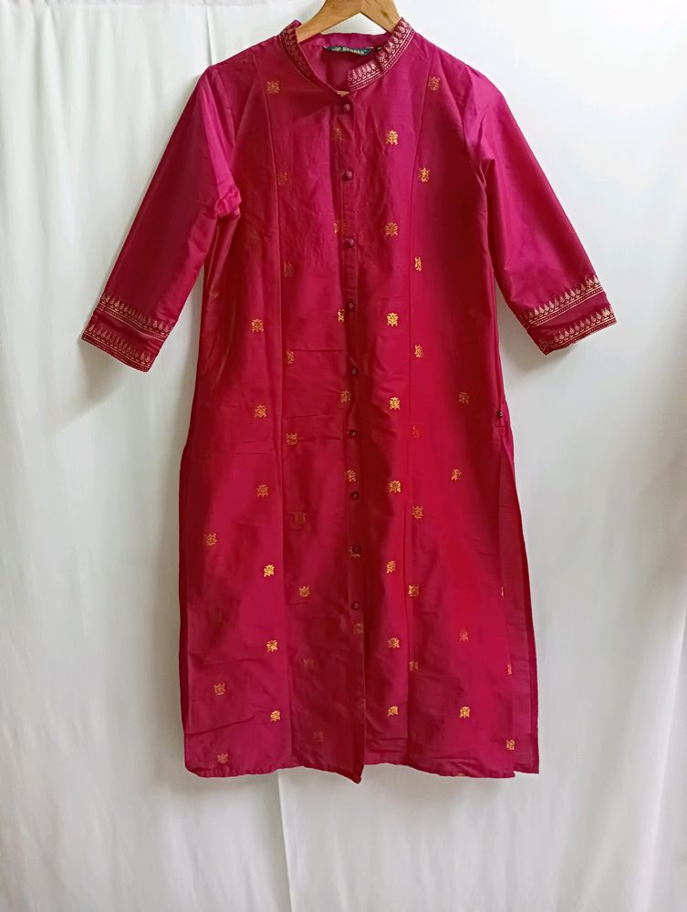 🎉50% OFF🎉Festive Kurti In Rose Pink Colour