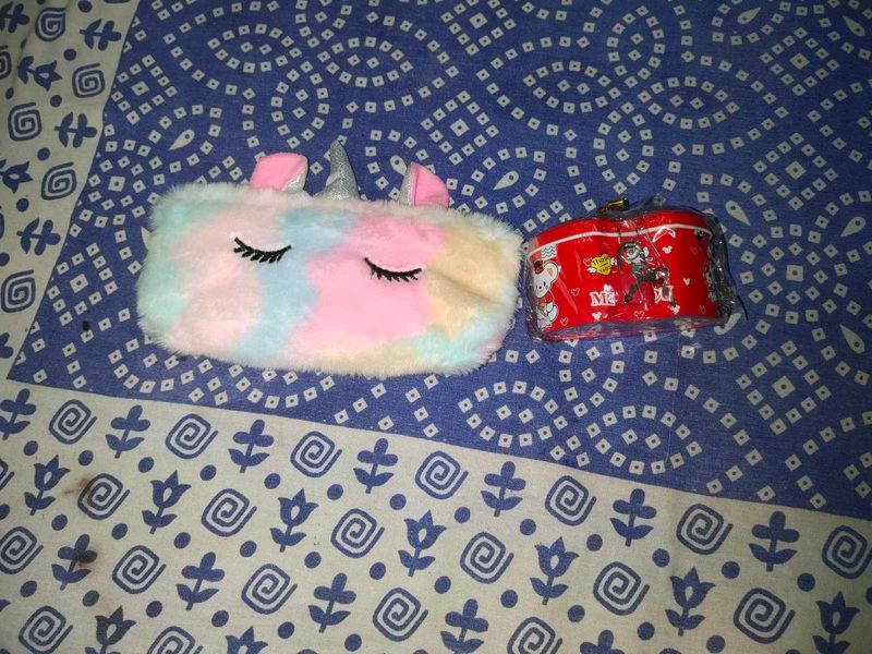 Fur Unicorn Pencil Box Pouch -Piggy Bank Imported