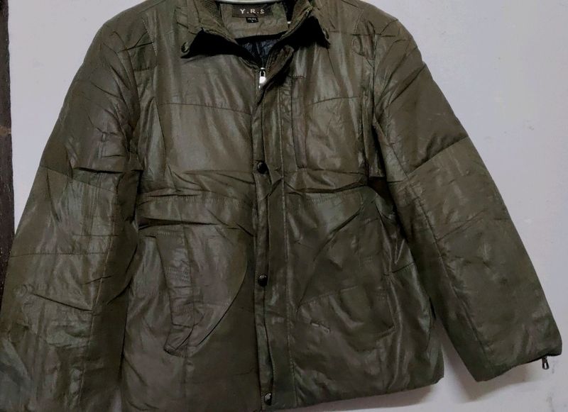 Zip-front Military Green Jacket