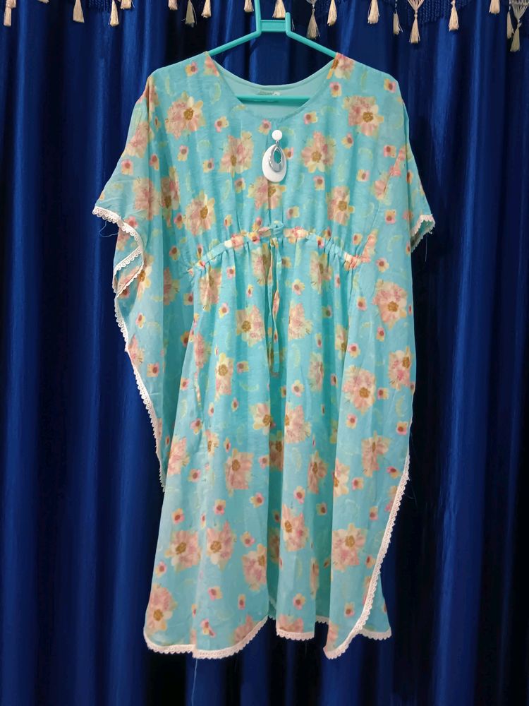 Blue Kaftan Kurti