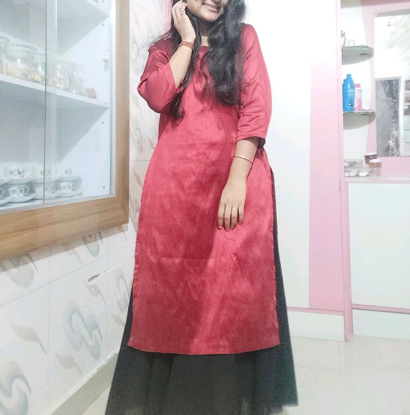 Maroon Ethnic Kurta