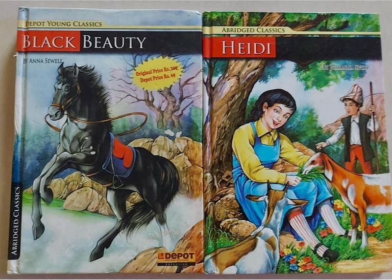 Set Of 2 Children StoryBook Black Beauty And Heidi