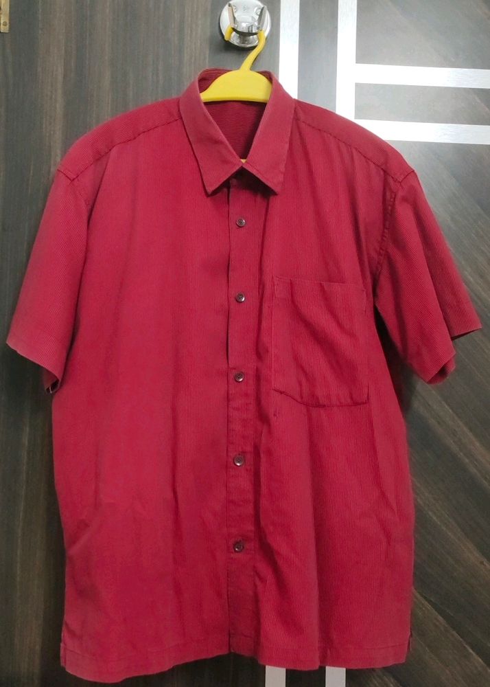 Men XL Red Checked Shirt