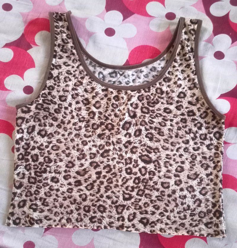 Tiger Print Crop Top