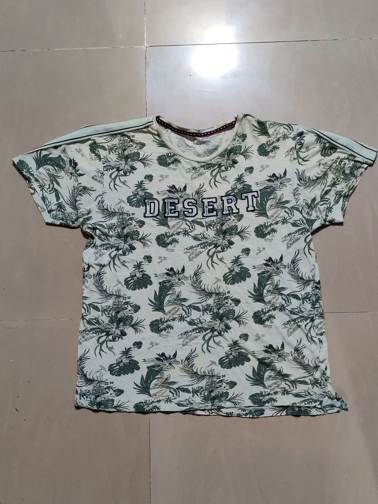 Dnmx Floral With Shoulder Tapes Tshirt