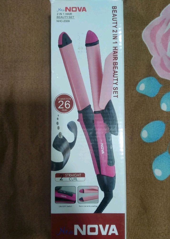 2 In 1 Hair Straightener Nd Curly