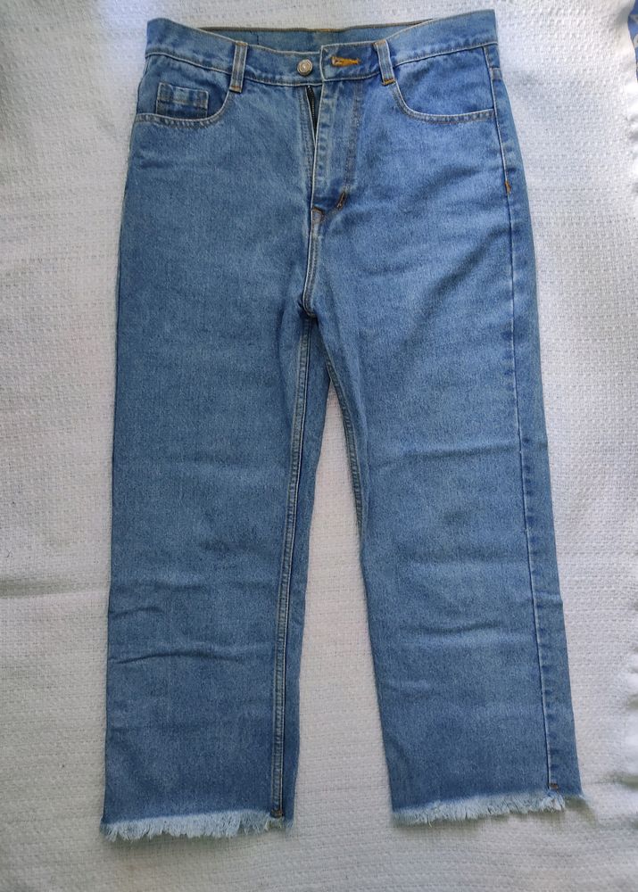 Blue Straight Jeans Women