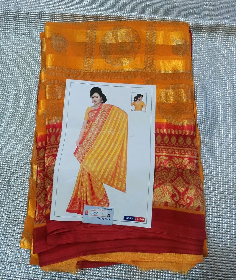 Satinpatta Saree