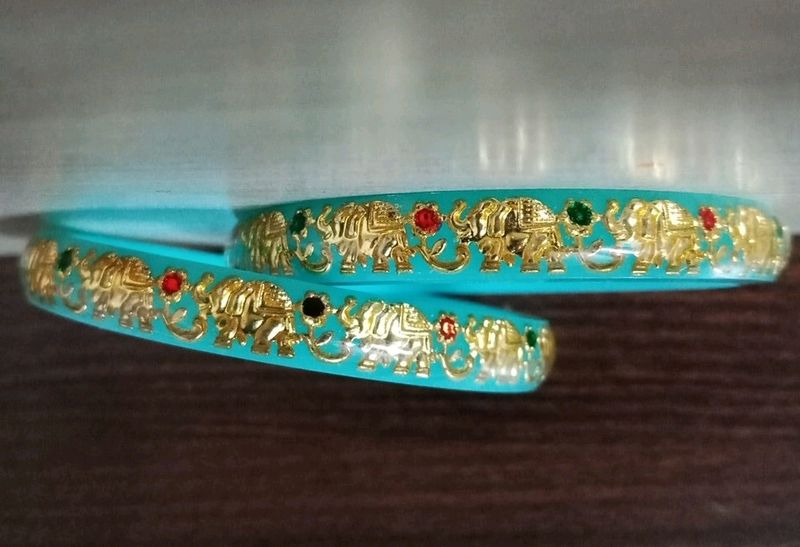 Unique Golden Elephant Bangles