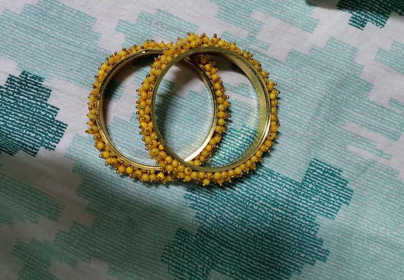 Yellow Haldi Bangles