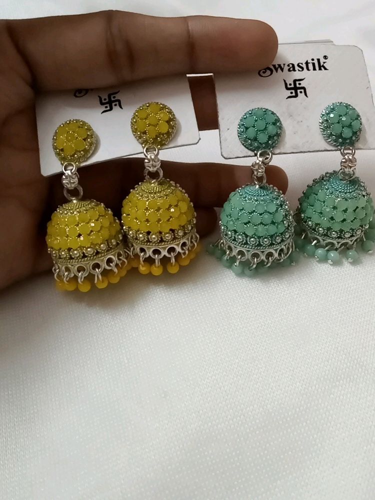 Combo Of 2 Crystal Earrings