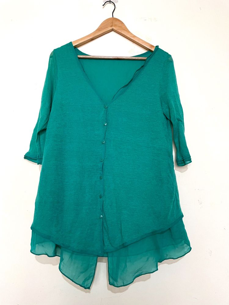 2In1 Green Top + Cardigan