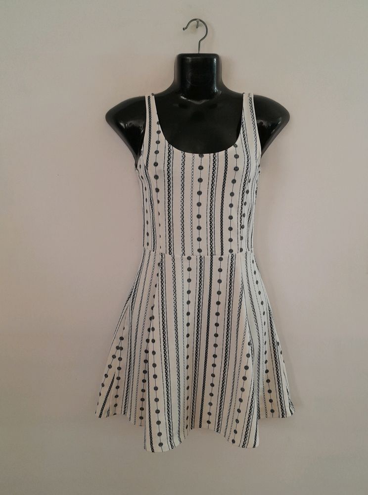 Off White Printed Dress (Women's)