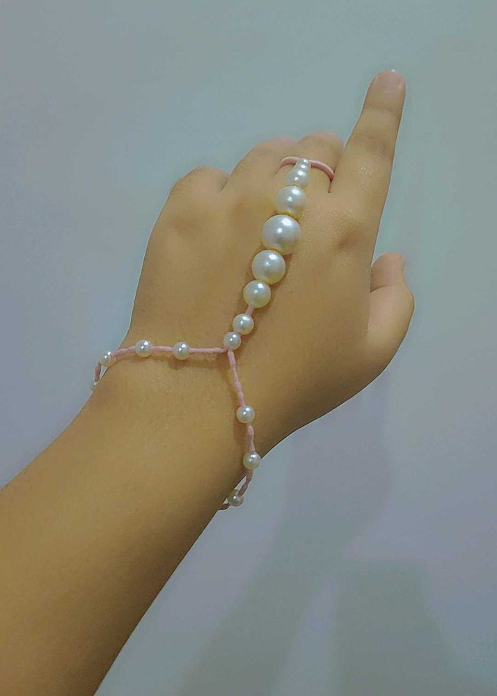 Fancy White Beads Bracelet