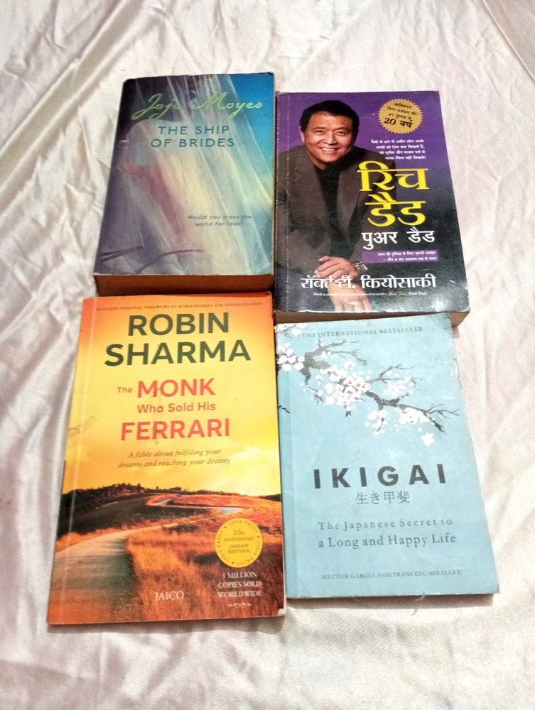 Combo Of Four Books (Self Helf And Novel) (Books)