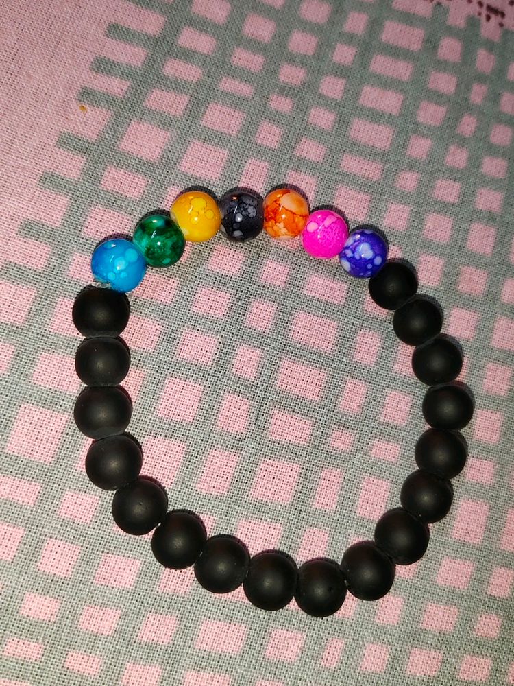 Matte Black With 7 Different Beads