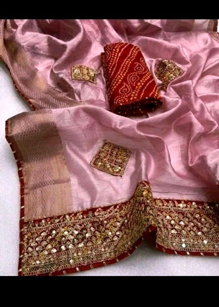 New Cotton Silk Saree With Blouse Piece