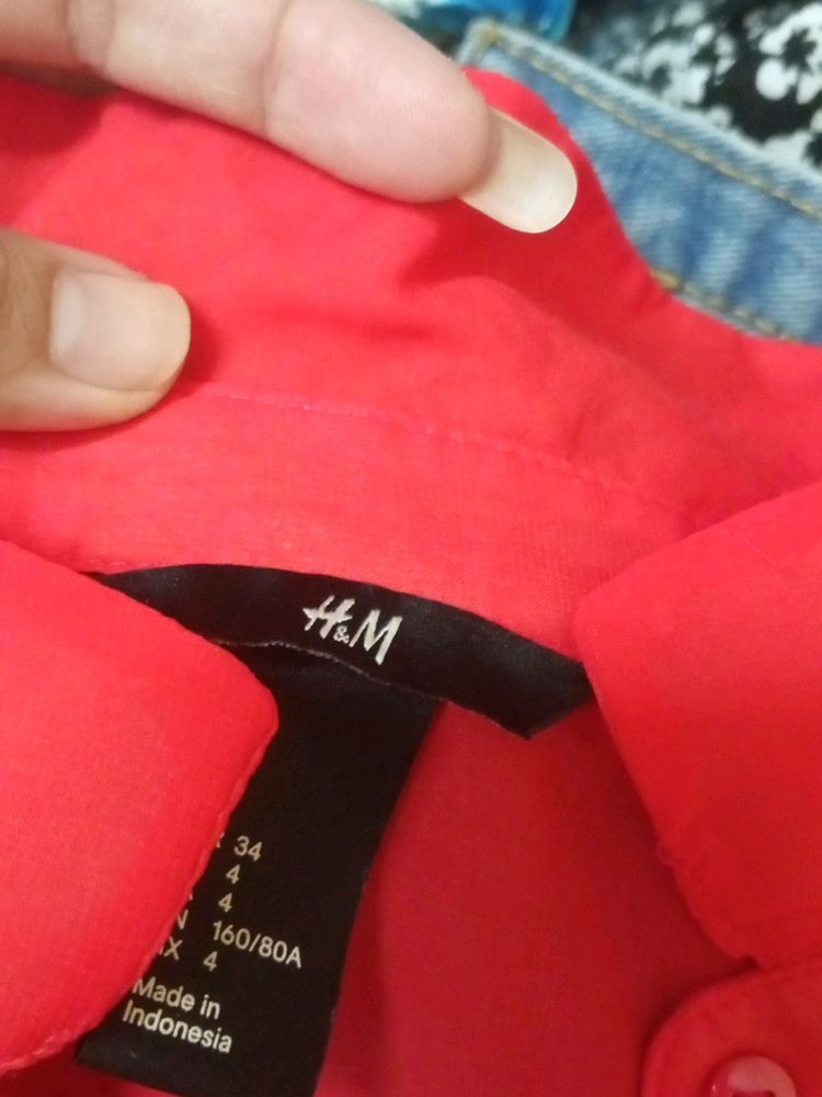 It's An H&M Brand Red Transparent Formal