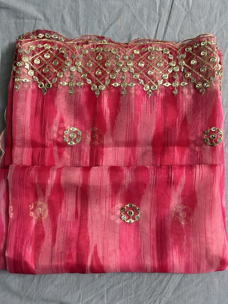 New Organza Dupatta With Scallops