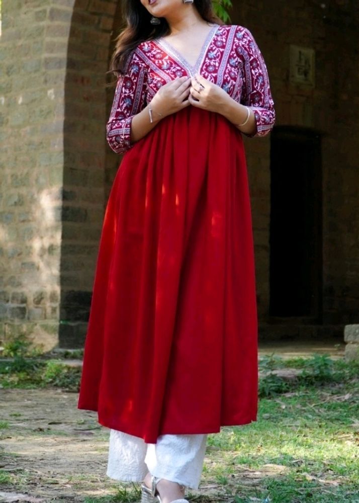 V Neck Kurti