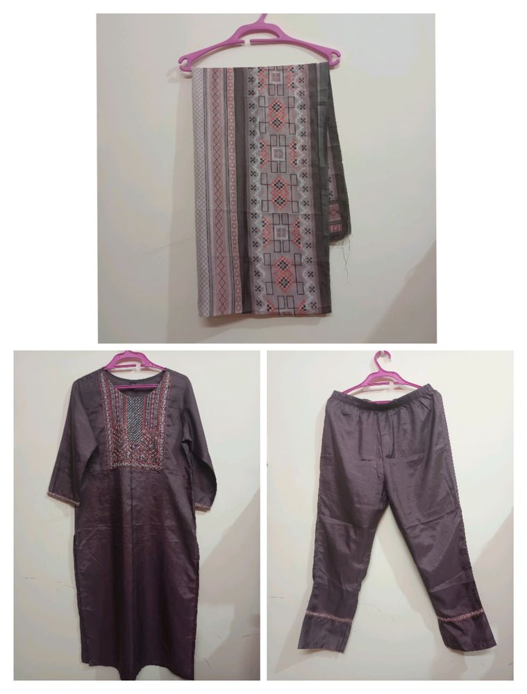 Sanisa Women Kurta, Pant And Dupatta Set