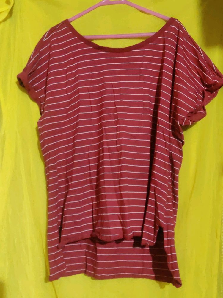 Maroon Tshirt For Women + Surprise Freebie