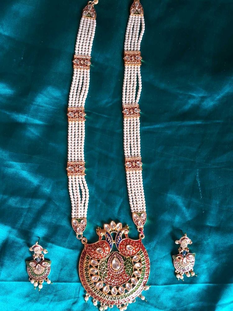 Peacock Design Rajputi Rani Har Set