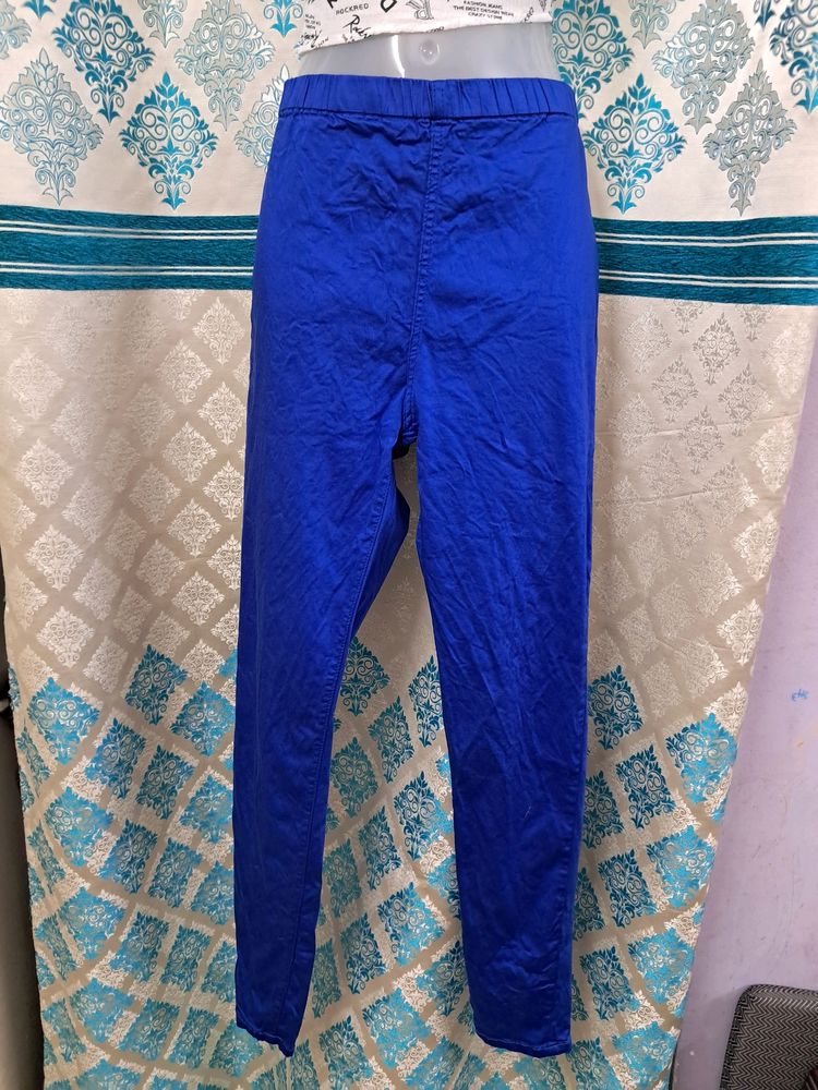 Blue Jegging Style Trouser