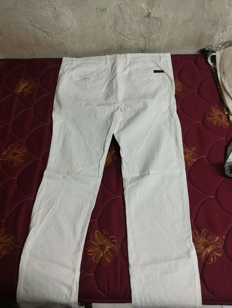 Pure Cotton Pant White Colour