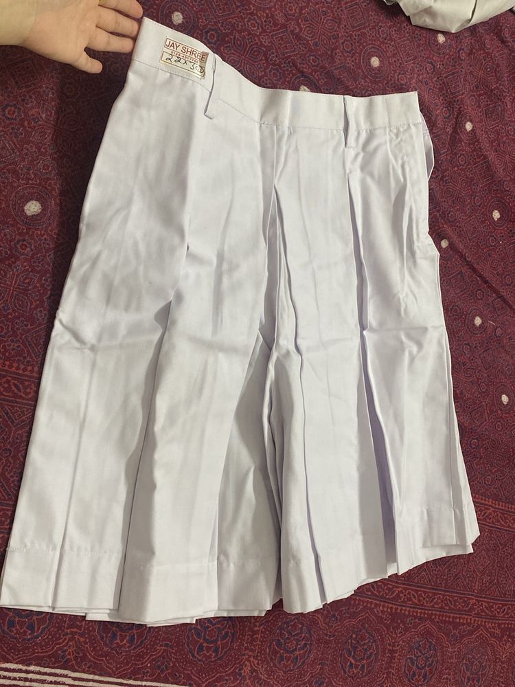 Brand New White Skirt School Plaited