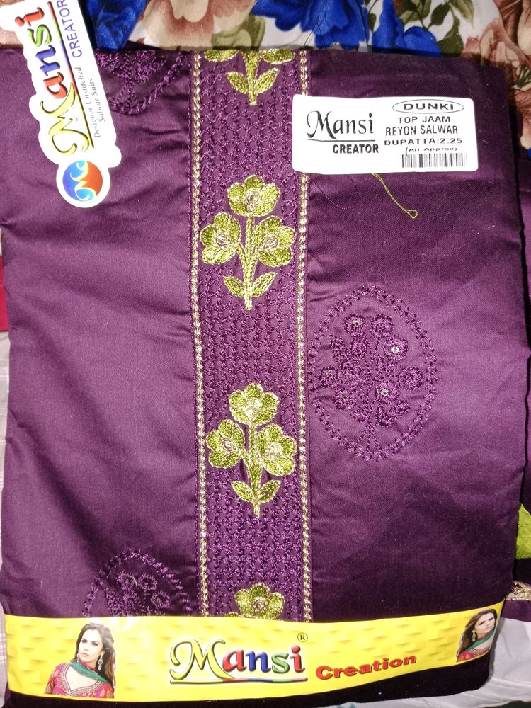 Jaam suit fabric with rayon salwar