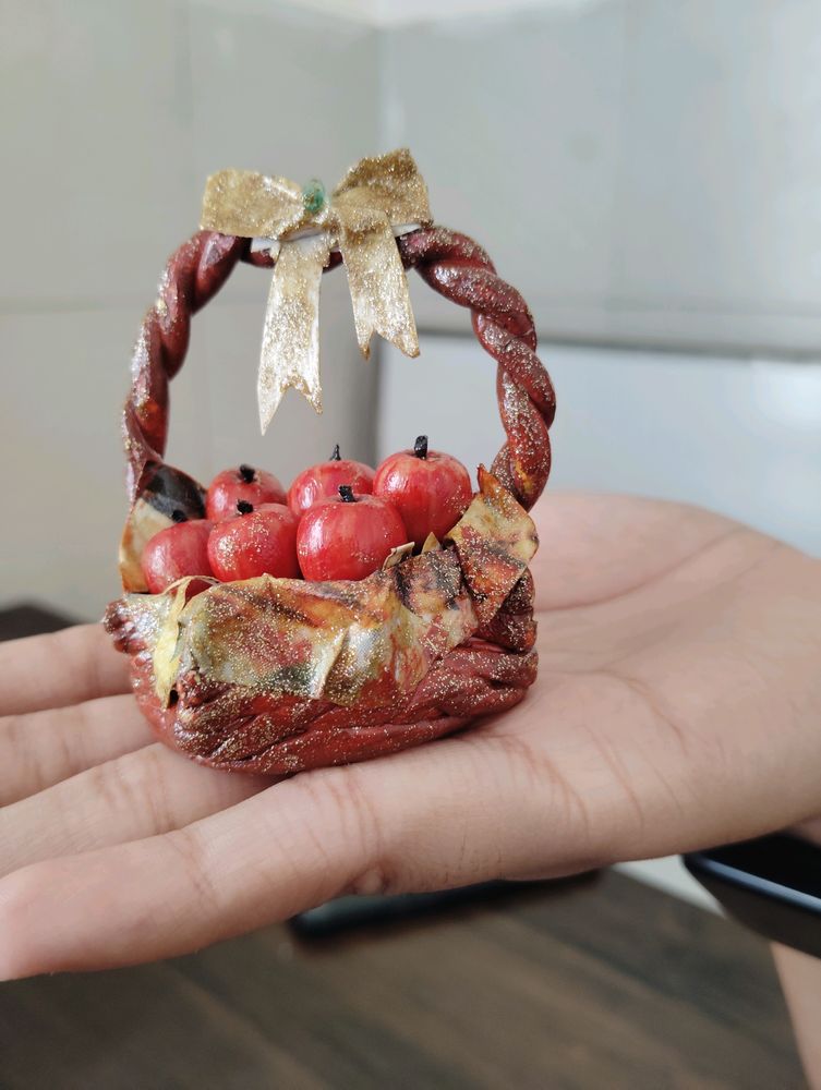 miniature apple 🍎 basket 🧺