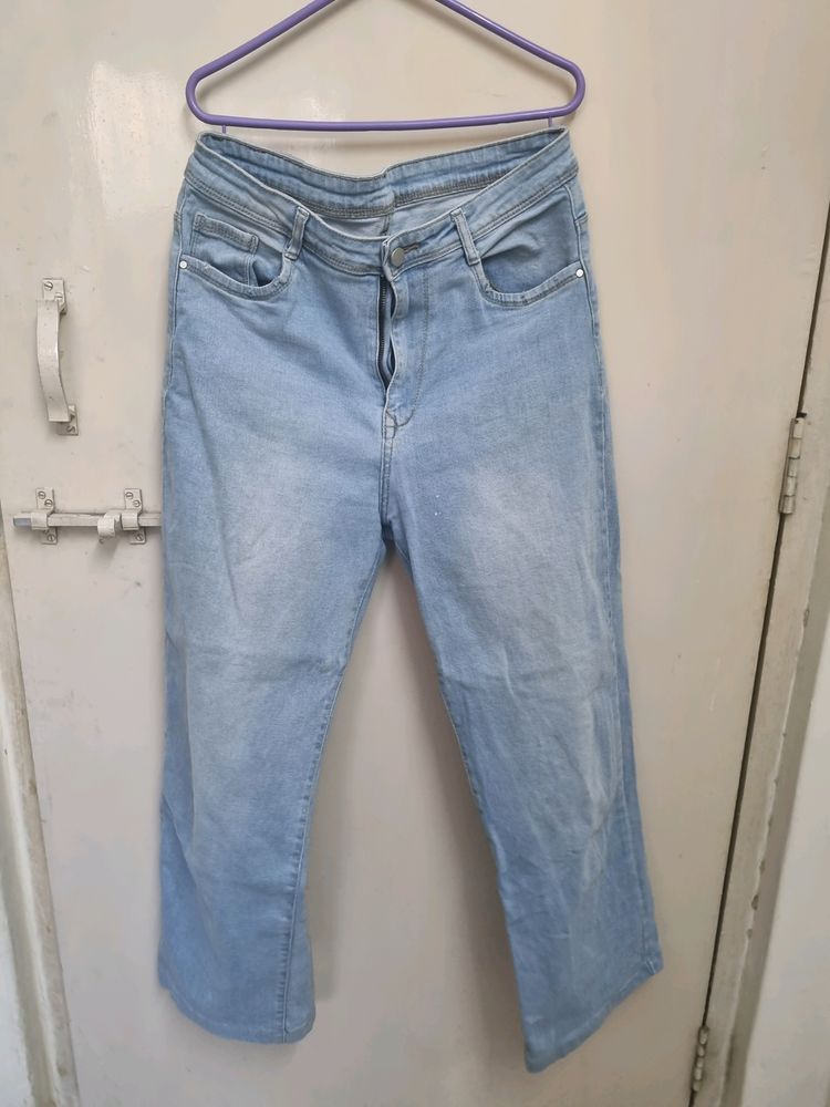 High Waist Straight Fit Denim