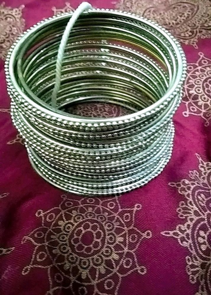 Ethnic Traditional Silver Plated Classic Bangles