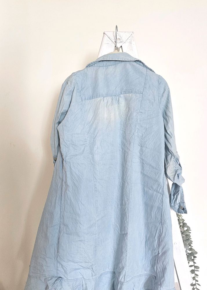 Denim Dress Cum Overlay