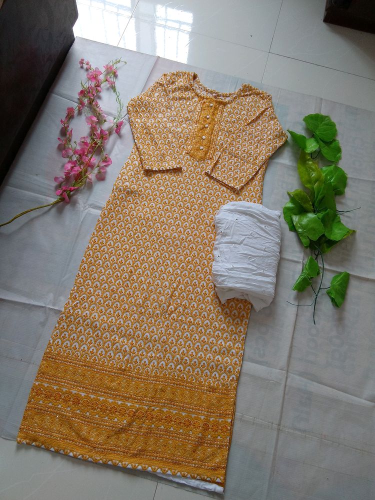 Chikankari Kurti Plazo Set