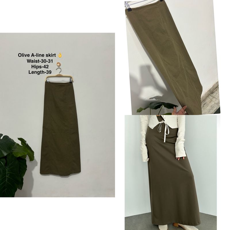 Olive A Line Skirt 🫒